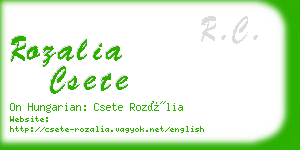 rozalia csete business card